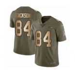 Men's Nike Seattle Seahawks #84 Ed Dickson Limited Olive Gold 2017 Salute to Service NFL Jersey