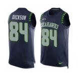 Men's Nike Seattle Seahawks #84 Ed Dickson Limited Steel Blue Player Name & Number Tank Top NFL Jersey