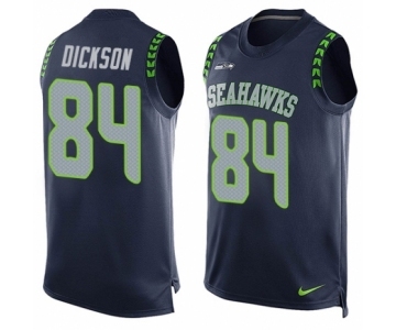 Men's Nike Seattle Seahawks #84 Ed Dickson Limited Steel Blue Player Name & Number Tank Top NFL Jersey