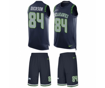 Men's Nike Seattle Seahawks #84 Ed Dickson Limited Steel Blue Tank Top Suit NFL Jersey