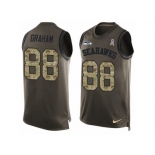 Men's Nike Seattle Seahawks #88 Jimmy Graham Limited Green Salute to Service Tank Top NFL Jersey