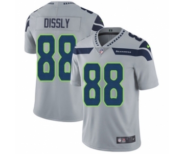 Men's Nike Seattle Seahawks #88 Will Dissly Grey Alternate Vapor Untouchable Limited Player NFL Jersey