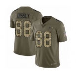 Men's Nike Seattle Seahawks #88 Will Dissly Limited Olive Camo 2017 Salute to Service NFL Jersey