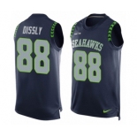 Men's Nike Seattle Seahawks #88 Will Dissly Limited Steel Blue Player Name & Number Tank Top NFL Jersey