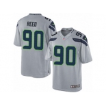 Men's Nike Seattle Seahawks #90 Jarran Reed Limited Grey Alternate NFL Jersey