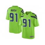 Men's Nike Seattle Seahawks #91 Cassius Marsh Limited Green Rush NFL Jersey