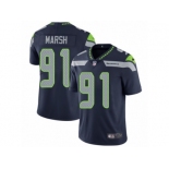 Men's Nike Seattle Seahawks #91 Cassius Marsh Vapor Untouchable Limited Steel Blue Team Color NFL Jersey