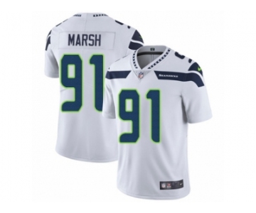 Men's Nike Seattle Seahawks #91 Cassius Marsh Vapor Untouchable Limited White NFL Jersey