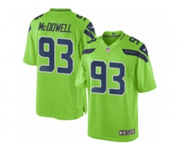 Men's Nike Seattle Seahawks #93 Malik McDowell Limited Green Rush NFL Jersey