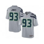 Men's Nike Seattle Seahawks #93 Nazair Jones Limited Grey Alternate NFL Jersey