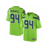 Men's Nike Seattle Seahawks #94 Malik McDowell Limited Green Rush NFL Jersey