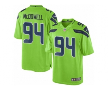 Men's Nike Seattle Seahawks #94 Malik McDowell Limited Green Rush NFL Jersey