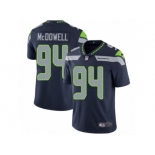 Men's Nike Seattle Seahawks #94 Malik McDowell Limited Steel Blue Team Color NFL Jersey