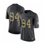 Men's Nike Seattle Seahawks #94 Rasheem Green Limited Black 2016 Salute to Service NFL Jersey