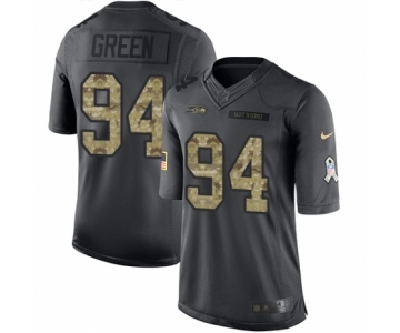 Men's Nike Seattle Seahawks #94 Rasheem Green Limited Black 2016 Salute to Service NFL Jersey