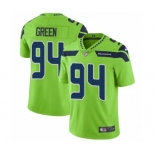 Men's Nike Seattle Seahawks #94 Rasheem Green Limited Green Rush Vapor Untouchable NFL Jersey