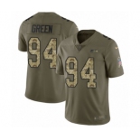 Men's Nike Seattle Seahawks #94 Rasheem Green Limited Olive Camo 2017 Salute to Service NFL Jersey