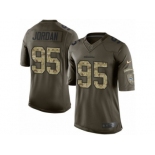 Men's Nike Seattle Seahawks #95 Dion Jordan Limited Green Salute to Service NFL Jersey