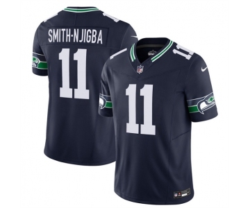 Men's Seattle Seahawks #11 Jaxon Smith-Njigba 2023 F.U.S.E. Navy Limited Football Stitched Jersey