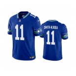 Men's Seattle Seahawks #11 Jaxon Smith-Njigba Royal 2023 F.U.S.E. Vapor Limited Throwback Stitched Jersey