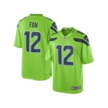 Men's Seattle Seahawks #12 Fan Nike Green Color Rush Limited Jersey