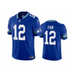 Men's Seattle Seahawks 12th Fan Royal 2023 F.U.S.E. Vapor Limited Throwback Stitched Jersey