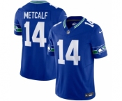 Men's Seattle Seahawks #14 D.K. Metcalf Royal 2023 F.U.S.E. Vapor Limited Throwback Stitched Jersey