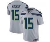 Men's Seattle Seahawks #15 P.J. Walker Gray Vapor Limited Football Stitched Jersey