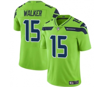 Men's Seattle Seahawks #15 P.J. Walker Green Vapor Limited Football Stitched Jersey