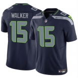 Men's Seattle Seahawks #15 P.J. Walker Navy 2024 F.U.S.E Vapor Limited Football Stitched Jersey