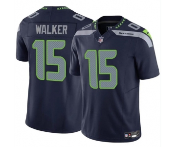 Men's Seattle Seahawks #15 P.J. Walker Navy 2024 F.U.S.E Vapor Limited Football Stitched Jersey