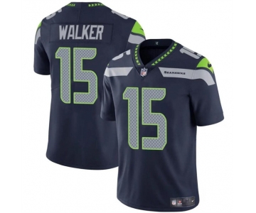 Men's Seattle Seahawks #15 P.J. Walker Navy Vapor Limited Football Stitched Jersey