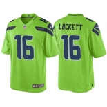 Men's Seattle Seahawks #16 Tyler Lockett Green Color Rush Limited Jersey