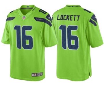 Men's Seattle Seahawks #16 Tyler Lockett Green Color Rush Limited Jersey