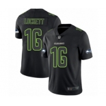 Men's Seattle Seahawks #16 Tyler Lockett Limited Black Rush Impact Football Jersey