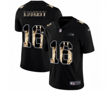 Men's Seattle Seahawks #16 Tyler Lockett Limited Black Statue of Liberty Football Jersey