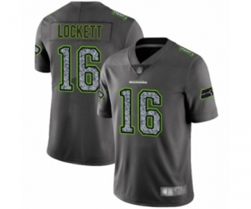 Men's Seattle Seahawks #16 Tyler Lockett Limited Gray Static Fashion Football Jersey