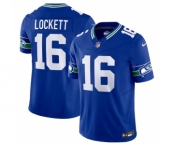 Men's Seattle Seahawks #16 Tyler Lockett Royal 2023 F.U.S.E. Vapor Limited Throwback Stitched Jersey