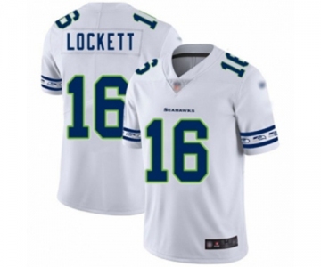 Men's Seattle Seahawks #16 Tyler Lockett White Team Logo Fashion Limited Football Jersey