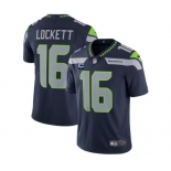 Men's Seattle Seahawks 2022 #16 Tyler Lockett Navy With 1-star C Patch Vapor Untouchable Limited Stitched NFL Jersey