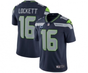 Men's Seattle Seahawks 2022 #16 Tyler Lockett Navy With 1-star C Patch Vapor Untouchable Limited Stitched NFL Jersey