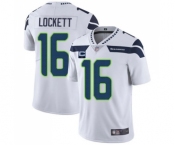 Men's Seattle Seahawks 2022 #16 Tyler Lockett White With 1-star C Patch Vapor Untouchable Limited Stitched NFL Jersey