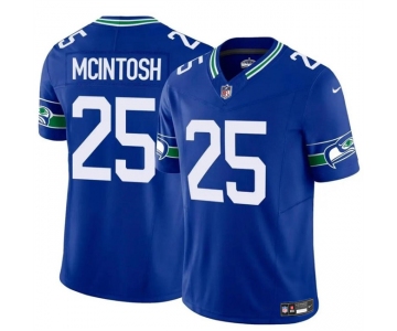 Men's Seattle Seahawks #25 Kenny McIntosh Royal 2024 F.U.S.E Throwback Vapor Limited Football Stitched Jersey