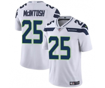 Men's Seattle Seahawks #25 Kenny McIntosh White Vapor Limited Football Stitched Jersey