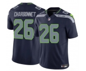 Men's Seattle Seahawks #26 Zach Charbonnet Navy 2024 F.U.S.E Vapor Limited Stitched Football Jersey