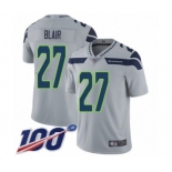 Men's Seattle Seahawks #27 Marquise Blair Grey Alternate Vapor Untouchable Limited Player 100th Season Football Jersey