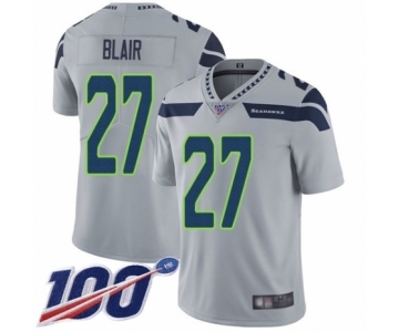 Men's Seattle Seahawks #27 Marquise Blair Grey Alternate Vapor Untouchable Limited Player 100th Season Football Jersey