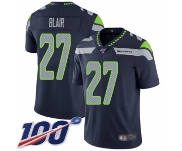 Men's Seattle Seahawks #27 Marquise Blair Navy Blue Team Color Vapor Untouchable Limited Player 100th Season Football Jersey