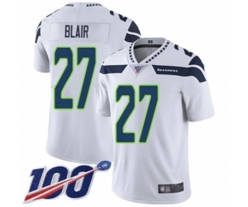 Men's Seattle Seahawks #27 Marquise Blair White Vapor Untouchable Limited Player 100th Season Football Jersey