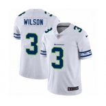 Men's Seattle Seahawks #3 Russell Wilson White Team Logo Cool Edition Jersey